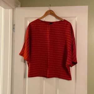 Maria Cornelius Orangish-Rust Dolman Top Size 6